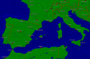 Europa-Südwest Städte + Grenzen 4000x2622